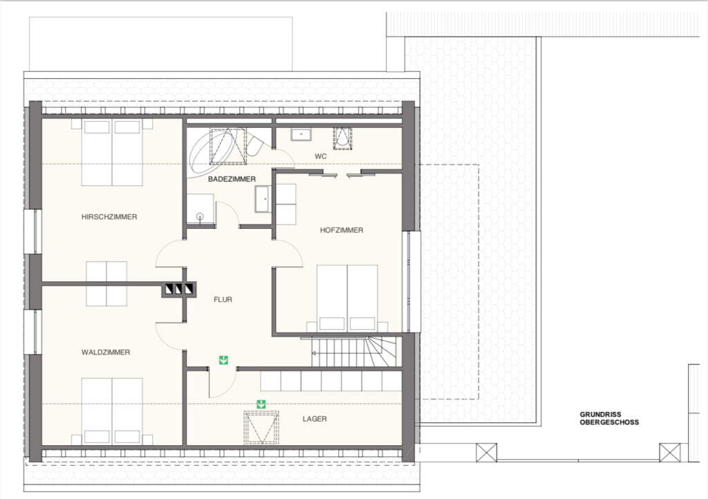 Alte Revierförsterei - Grundriss Obergeschoss
